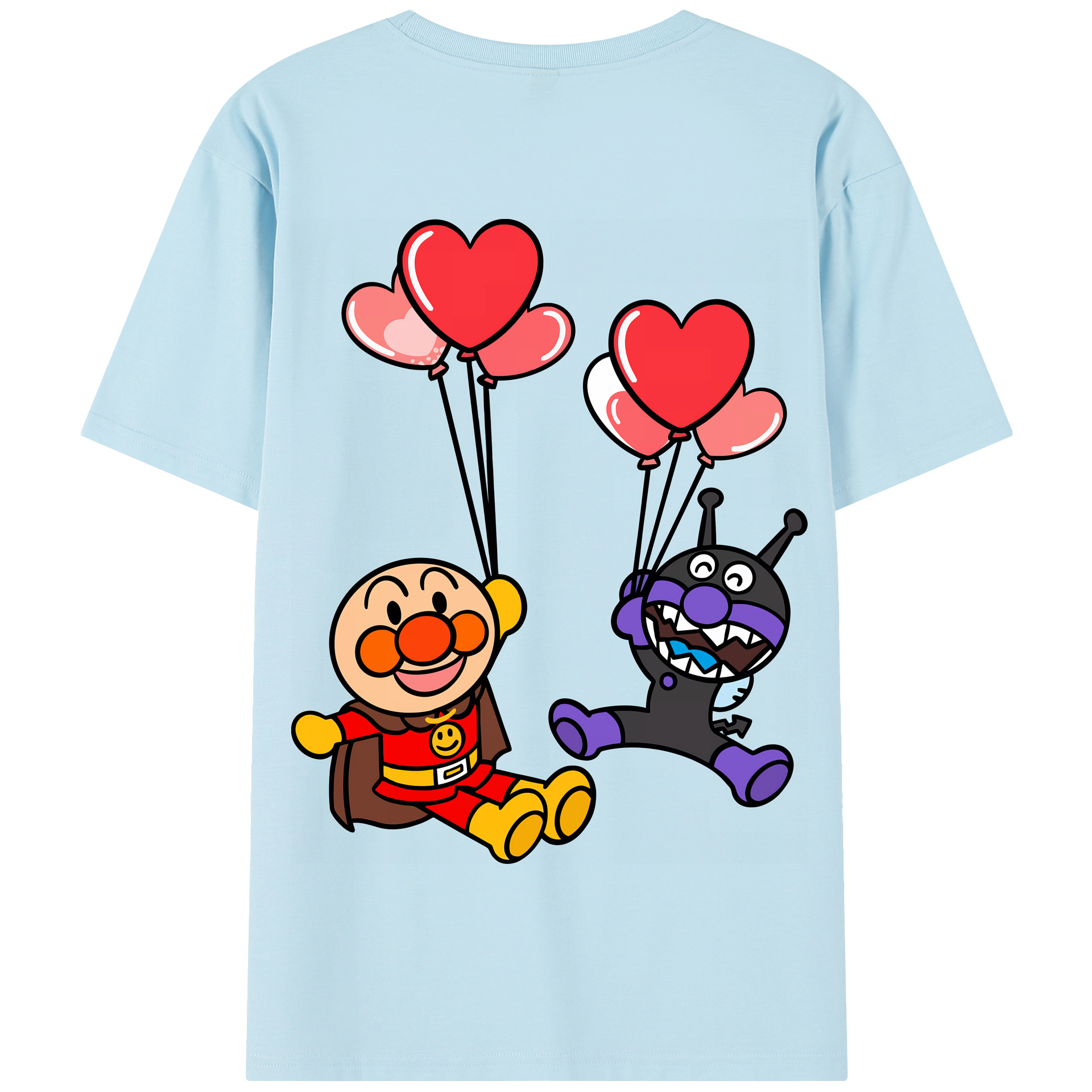 （画像用） アンパンマン Anpanman 綿100％半袖Tシャツ（背面プリント）